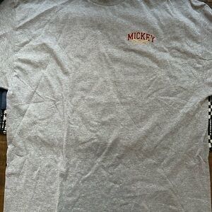 Walt Disney World Mickey Mouse Baseball Gray T-Shirt